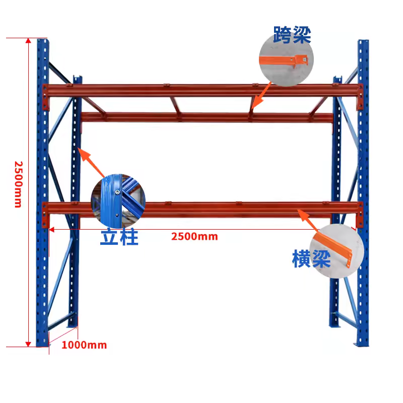 Heavy-duty pallet rack
